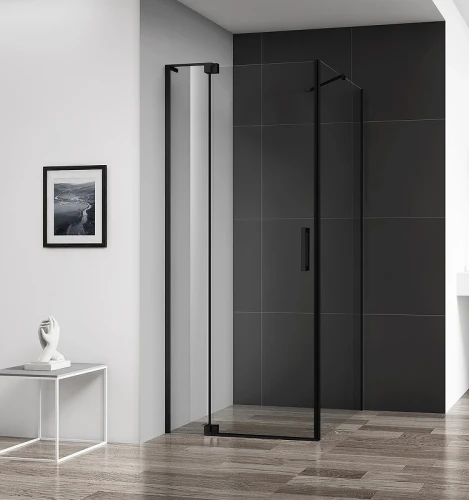 Душевой уголок Cezares Slider 90x80 SLIDER-AH-1-80-80/90-C-NERO профиль Черный матовый стекло прозрачное