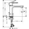 Смеситель для раковины Hansgrohe Rebris S 72517000 Хром латунь