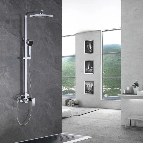 Душевая система Abber Wasserfall AF8616 Хром латунь на стену