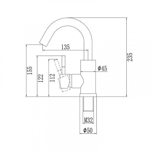 Смеситель для кухни Savol S-SUS8002 цвет Сатин