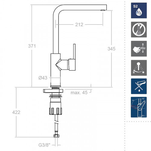 Смеситель для кухни Ramonsoler Drako 332902CUC Медь
