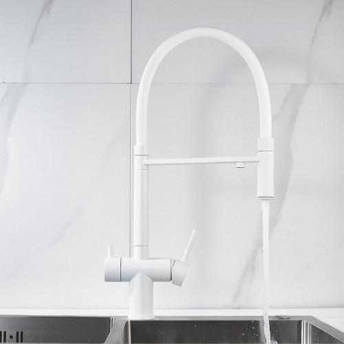 Смеситель для кухни Shevanik S178C цвет Белый
