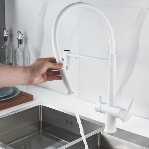 Смеситель для кухни Shevanik S178C цвет Белый