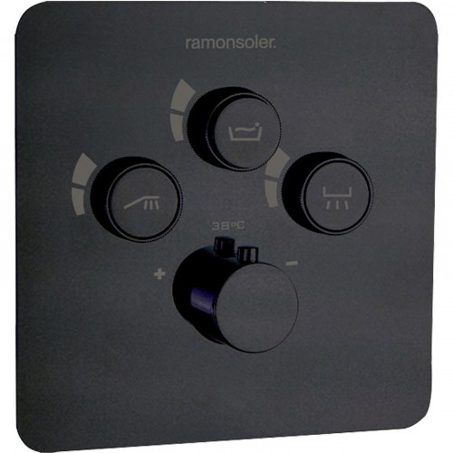 Смеситель для душа Ramonsoler RS Smart 85T301SNM с термостатом Черный матовый