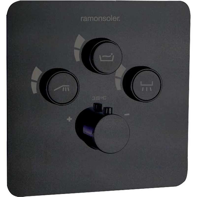 Смеситель для душа Ramonsoler RS Smart 85T301SNM с термостатом Черный матовый