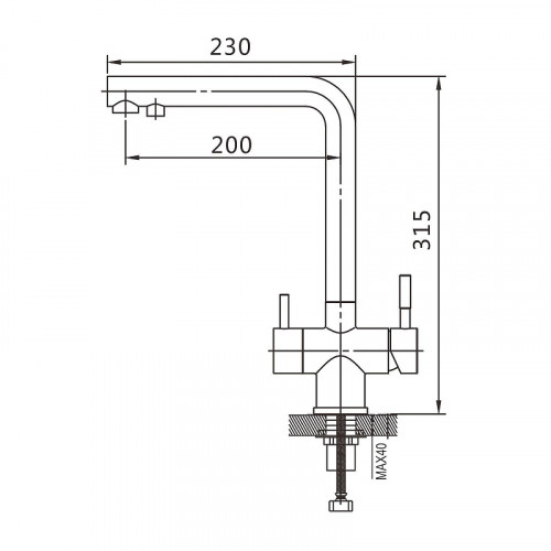 Смеситель для кухни Shevanik S468B цвет Сатин