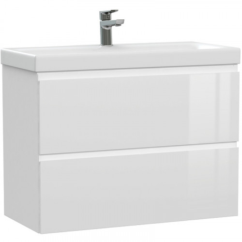 Тумба под раковину Cersanit Moduo 80 64141 подвесная Белая МДФ / ЛДСП