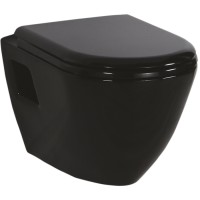 Унитаз Creavit Terra TP325-11SI00E-0000 подвесной Черный без сиденья фарфор подвесной