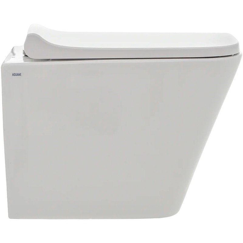 Комплект унитаза AQUAme AQM2004 с инсталляцией Grohe Rapid SL 38811KF0 с сиденьем Микролифт и Черной матовой клавишей смыва фаянс подвесной