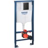 Комплект унитаза AQUAme AQM2004 с инсталляцией Grohe Rapid SL 38811KF0 с сиденьем Микролифт и Черной матовой клавишей смыва фаянс подвесной