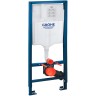 Комплект унитаза AQUAme AQM2004 с инсталляцией Grohe Rapid SL 38811KF0 с сиденьем Микролифт и Черной матовой клавишей смыва фаянс подвесной