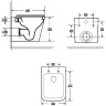 Комплект унитаза AQUAme AQM2004 с инсталляцией Grohe Rapid SL 38811KF0 с сиденьем Микролифт и Черной матовой клавишей смыва фаянс подвесной