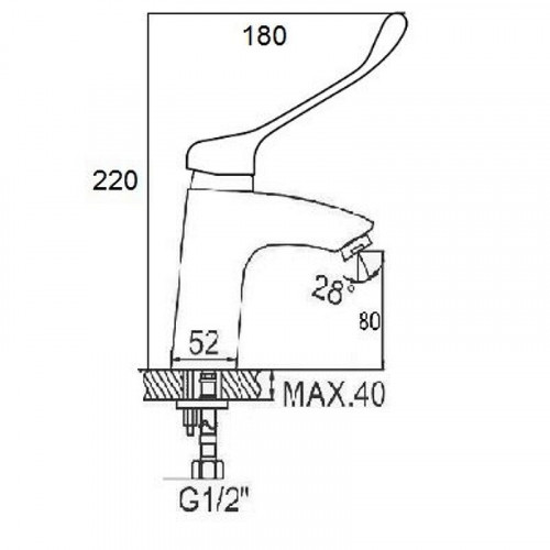 Смеситель для раковины D-Lin D110427 цвет Хром