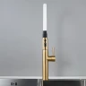 Смеситель для кухни Shevanik S123G-1 цвет Золотой сатин Белый