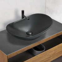 Раковина-чаша Vincea 62 VBS-508MB Черная матовая фарфор накладная