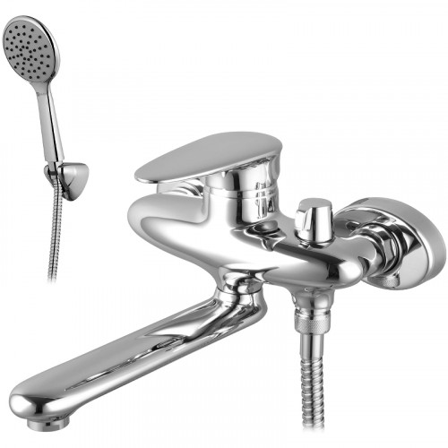 Смеситель для ванны Lemark Status LM4414C универсальный Хром латунь на стену