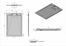 Душевой поддон из искусственного камня Vincea 120x80 VST-4SRL8012A Антрацит