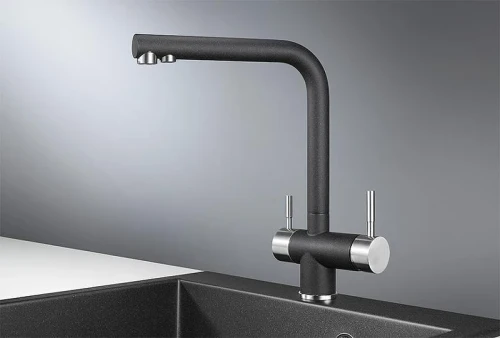 Смеситель для кухни Granula 2305 цвет Черный