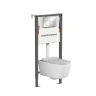 Комплект унитаза с инсталляцией Ceramicanova New Day CN3005_121002CH цвет Белый с сиденьем Микролифт и клавишей смыва цвет Хром глянцевый