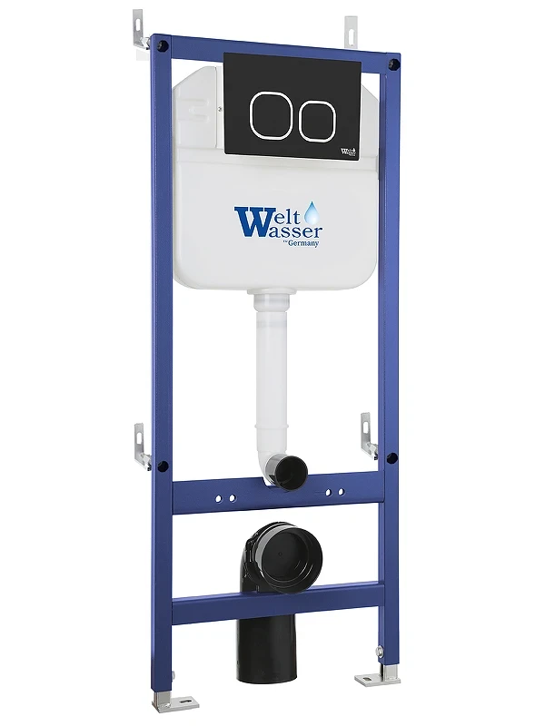 Инсталляция WeltWasser WW Bamberg 460 BL 10000013440 с клавишей смыва цвет Черный