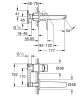 Смеситель для раковины Grohe BauLoop 20289001 Хром латунь встраиваемый