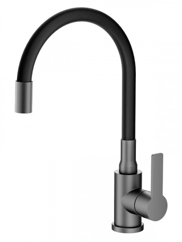 Смеситель для кухни Agger Easy A3100555 цвет Оружейная сталь Черный
