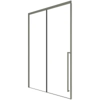 Душевая дверь Timo TDSS-150/13C-8R 1500x2000 T51R раздвижная профиль Никель стекло прозрачное