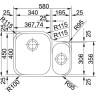 Кухонная мойка Franke Armonia AMX 160 122.0021.448 Полированная сталь