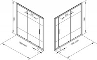 Шторка на ванну Aquanet Practic AE10-B-160H150U-CP 160 243612 профиль Хром стекло прозрачное с шелкографией без боковой стенки