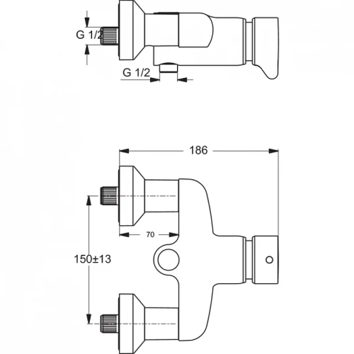 Смеситель для душа Ideal Standard Ceraplus B8297AA цвет Хром