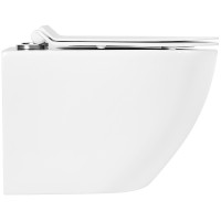 Комплект унитаза с инсталляцией BelBagno Sfera-R BB046CHR/BB2111SC/BB002-80/BB005-PR-CHROME с сиденьем Микролифт и клавишей смыва Хром глянцевый фаянс подвесной