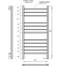 Электрический полотенцесушитель Point Вега PN71850 П12 500x1000 диммер справа Хром