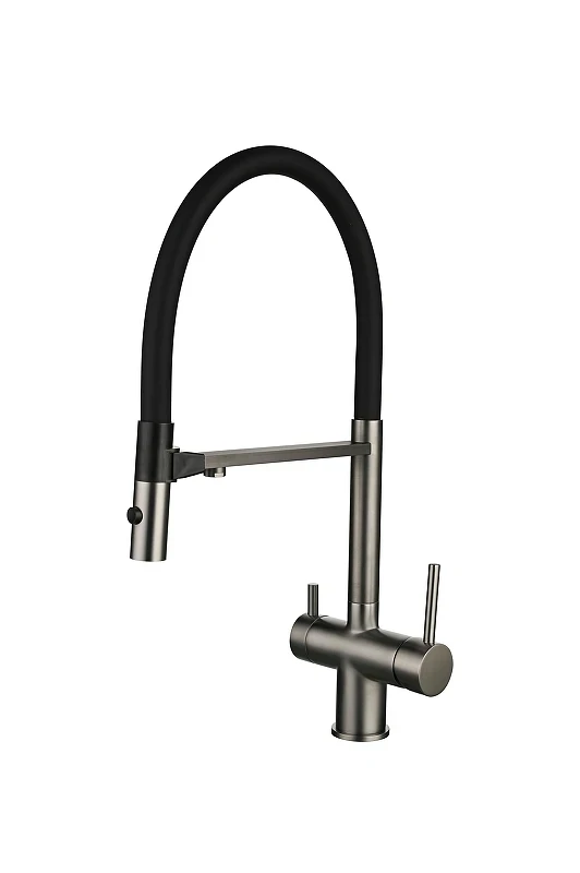 Смеситель для кухни Vincea VKF-120GM цвет Вороненая сталь