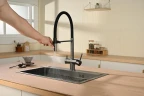 Смеситель для кухни Vincea VKF-120GM цвет Вороненая сталь