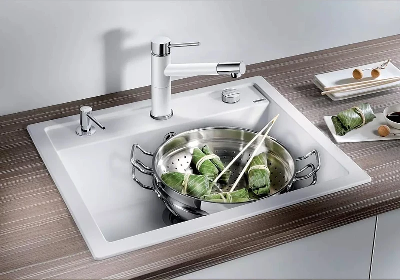Кухонная мойка Blanco Dalago 6 514199 Белая искусственный камень (литьевой мрамор) встраиваемый