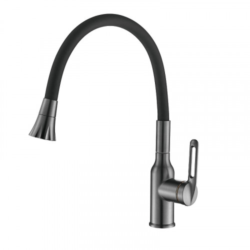 Смеситель для кухни Raffine F303T-3 цвет Оружейная сталь Черный