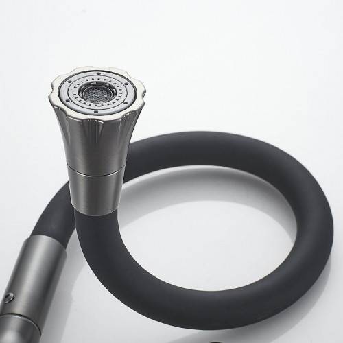 Смеситель для кухни Raffine F303T-3 цвет Оружейная сталь Черный