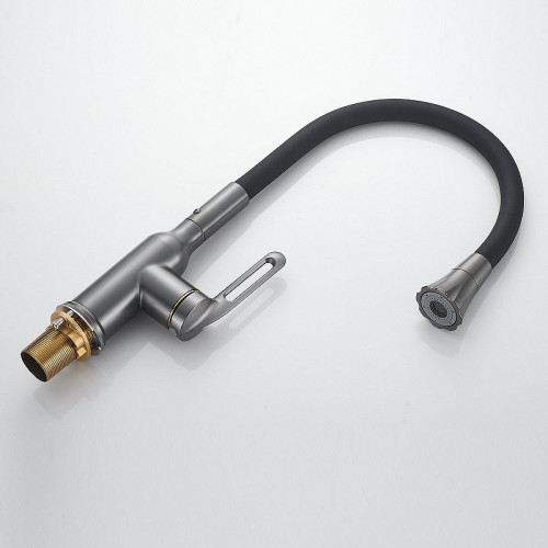 Смеситель для кухни Raffine F303T-3 цвет Оружейная сталь Черный