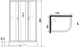 Душевая кабина Niagara Classic 110х80 L NG-33184-14LBKG с гидромассажем