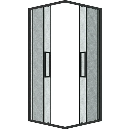 Душевой уголок Grossman Cosmo 100х100 300.K33.02.1010.21.02 профиль Черный матовый стекло шиншилла