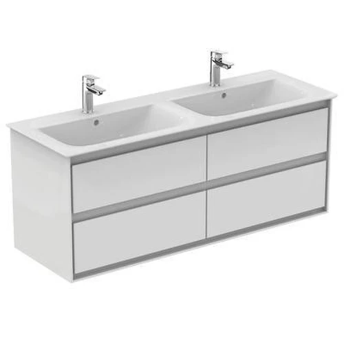 Тумба под раковину Ideal Standard Connect Air 130 E0824B2 подвесная цвет Glossy White + Matt White (Белый глянцевый + Белый матовый)