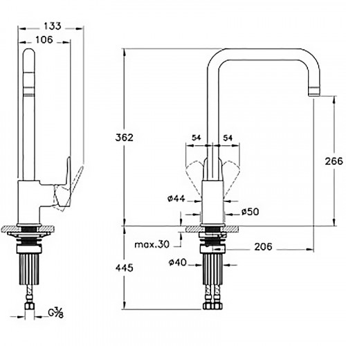 Смеситель для кухни Vitra Flow Soft A4342636EXP Черный матовый латунь
