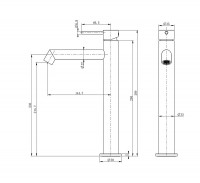 Смеситель для раковины Wonzon &amp; Woghand WW-H1064-MB цвет Черный матовый