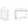 Душевой уголок Abber Schwarzer Diamant 110x70 AG301105-S705 профиль Хром стекло прозрачное