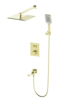 Душевая система Wonzon & Woghand WW-88929003-BG с термостатом цвет Брашированное золото