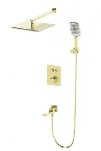 Душевая система Wonzon &amp; Woghand WW-88929003-BG с термостатом цвет Брашированное золото