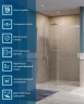 Душевая дверь BelBagno Soft Close-2 160 SOFT_CLOSE-2-BF-1-160-C-Cr профиль Хром стекло прозрачное