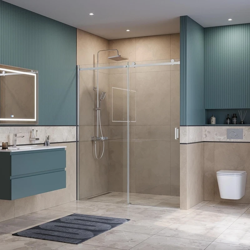 Душевая дверь BelBagno Soft Close-2 160 SOFT_CLOSE-2-BF-1-160-C-Cr профиль Хром стекло прозрачное