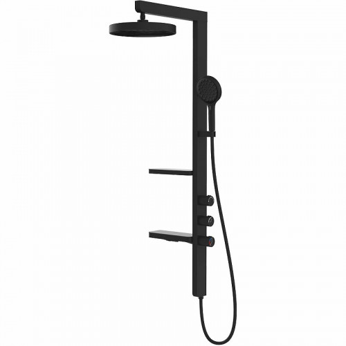 Душевая система Vincea Inspire  VSFS-3I11MB Черная матовая латунь на стену