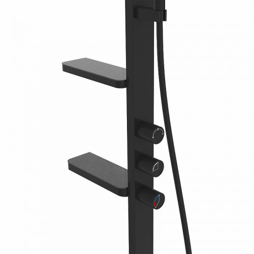 Душевая система Vincea Inspire  VSFS-3I11MB Черная матовая латунь на стену